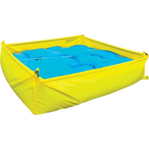 UltraTech - 48" Long x 14" High x 48" Wide Staging Pool - Yellow Polyethylene, For Spill Containment - Caliber Tooling