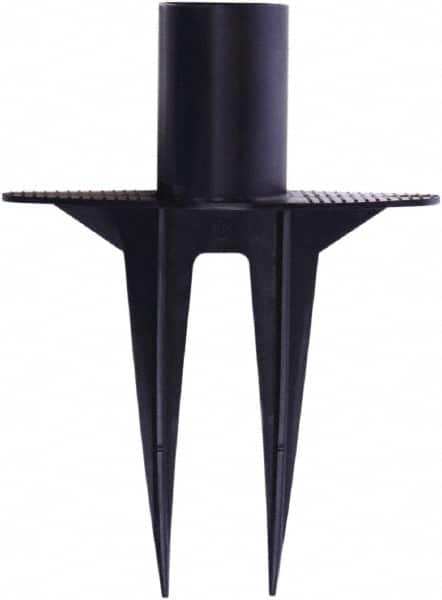 Banner Stakes - 11-5/8" High x 9" Long x 3-3/8" Wide Barrier Stanchion Spike - Nylon/Polyester, Matte Finish, Black, Use with Banner Stakes Plus Stakes - Caliber Tooling