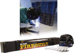 Auburn Mfr - 4' High x 4' Wide x 1/4" Thick Fiberglass Fire Blanket - Black, Grommet - Caliber Tooling