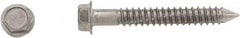 Powers Fasteners - 1/4" Diam, 2-1/4" Length Under Head, Hex Drive, Concrete Screw & Masonry Fastener - Stainless Steel, Passivated Finish, Includes 3/8" Hex Bit - Caliber Tooling