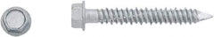 Powers Fasteners - 1/4" Diam, 2-1/4" Length Under Head, Hex Drive, Concrete Screw & Masonry Fastener - Stainless Steel, Perma-Seal Finish, Includes 3/8" Hex Bit - Caliber Tooling