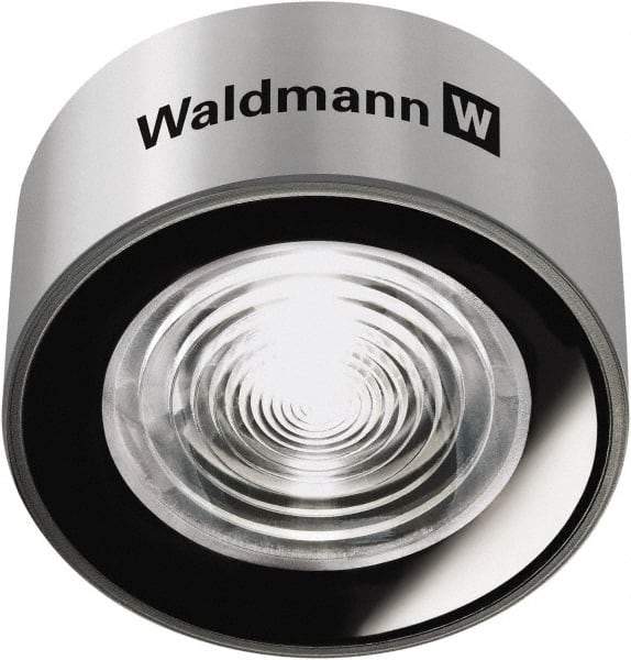 Waldmann Lighting - 24 VDC, 11 Watt, LED, Spot Machine Light - Direct Mount, 0.2m Cord, IP67, Silver - Caliber Tooling