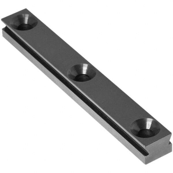 Raptor Workholding - 1 Piece Vise Straight Dovetail Master Jaw Insert - Steel, 1/2" Long, 3/8" High - Caliber Tooling