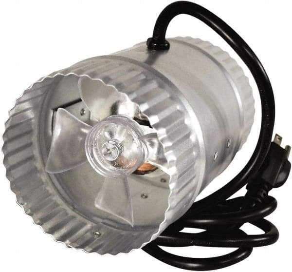 Suncourt - 4" Diam, 0.3 Amp, 120 Volt Duct Fan - 65 CFM, Single Speed - Caliber Tooling