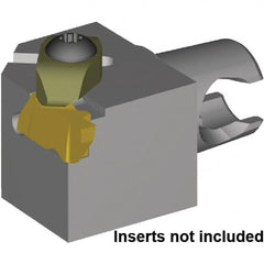 Kennametal - NG3L Insert, 25mm Head Length, Modular Grooving Cutting Unit Head - Right Hand Cut, System Size KM20, Series NE - Caliber Tooling