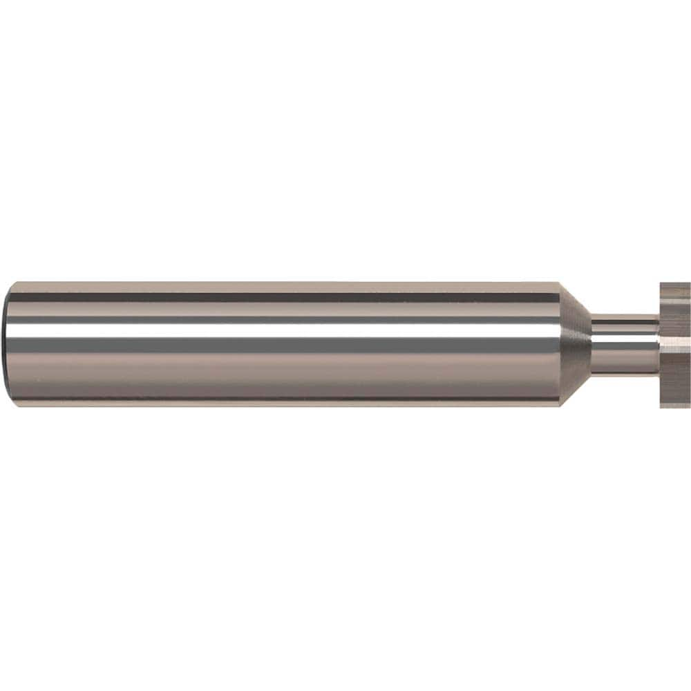 Harvey Tool - 1/2" Cut Diam, 1/16" Cut Width, 1/2" Shank, Straight-Tooth Woodruff Keyseat Cutter - Exact Industrial Supply