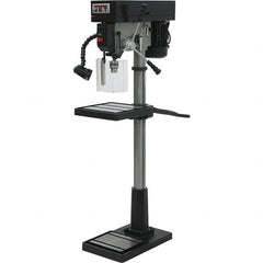 Jet - 17" Swing, Step Pulley Drill Press - 12 Speed, 1 hp, Single Phase - Caliber Tooling