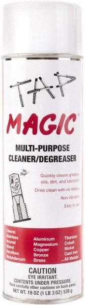 Tap Magic - 20 oz Aerosol Cleaner/Degreaser - Liquid, Pleasant - Caliber Tooling