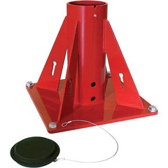 THERN - Davit Crane Bases Base Type: Pedestal Base Finish/Coating: Red Powder Coat - Caliber Tooling