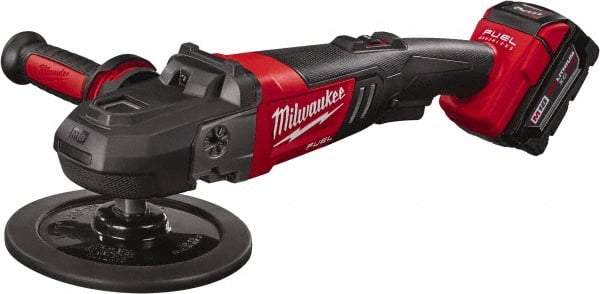 Milwaukee Tool - 7" Pad Diam, 2,200 RPM, Handheld Cordless Polisher - 18 Volts - Caliber Tooling