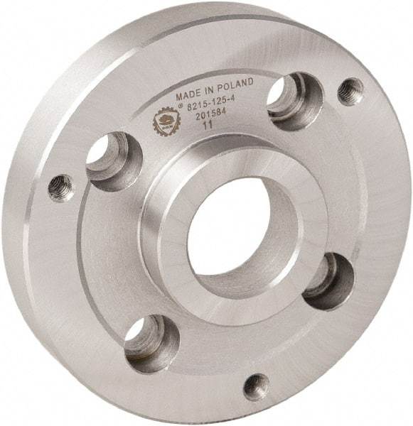 Bison - Adapter Back Plate for 5" Diam Bison Set-Tru Lathe Chucks - A1/A2-5 Mount, 35mm Through Hole Diam - Caliber Tooling