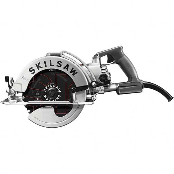 Skilsaw - 15 Amps, 8-1/4" Blade Diam, 4,700 RPM, Electric Circular Saw - 120 Volts, 8' Cord Length, 7/8" Arbor Hole, Left Blade - Caliber Tooling