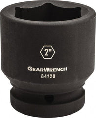 GearWrench - 1" Drive 1-13/16" Standard Impact Socket - 6 Points, 2-81/97" OAL - Caliber Tooling