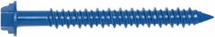 Powers Fasteners - 3/16" Diam, 3-3/4" OAL, Phillips Drive, Concrete Screw & Masonry Fastener - Carbon Steel, Perma-Seal Finish, Includes #3 Phillips Bit - Caliber Tooling