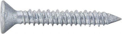 Powers Fasteners - 1/4" Diam, 3-1/4" OAL, Phillips Drive, Concrete Screw & Masonry Fastener - Stainless Steel, Perma-Seal Finish, Includes #3 Phillips Bit - Caliber Tooling