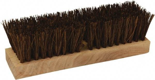 O-Cedar - 2" Bristle Length, Palmyra Deck Scrub Brush - 10" Long x 3" Wide Head, 10" OAL, Black, Wood Block - Caliber Tooling