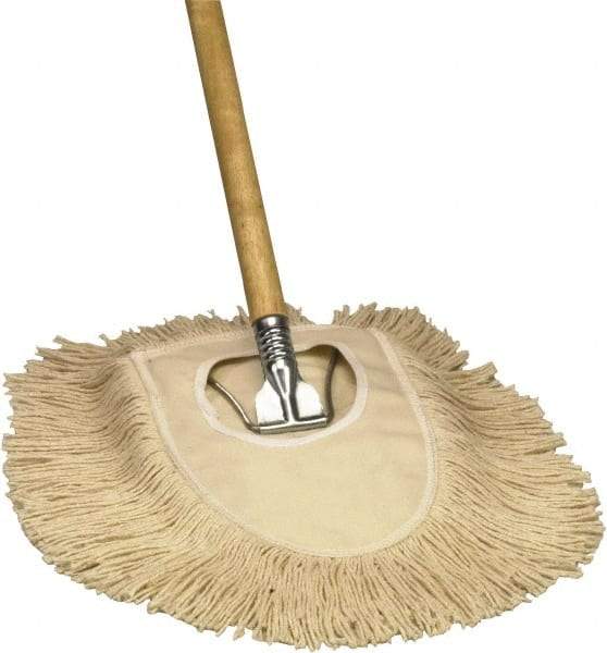 O-Cedar - 54" Long x 8-1/2" Wide Metal & Wood Dust Mop Frame & Handle - Beige, Gray & Tan, Slip-On - Caliber Tooling