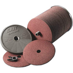 Sait - 5" Diam 7/8" Hole 120 Grit Fiber Disc - Aluminum Oxide, 10,000 Max RPM - Caliber Tooling