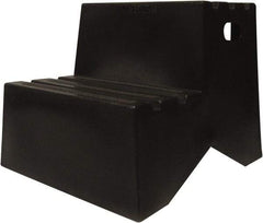 Diversified Plastics - 19-1/2" High x 18-1/8" Wide x 24-1/2" Deep, Black Step Stool - 500 Lb Capacity - Caliber Tooling