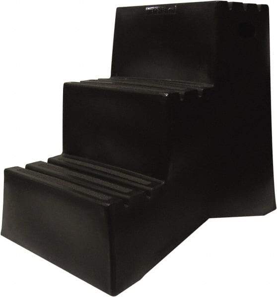 Diversified Plastics - 3 Steps, 2' 5-1/2"' High, Polypropylene Step Stand - 500 Lb Load Capacity, 21" Base Width - Caliber Tooling