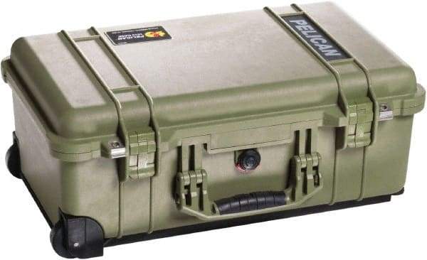 Pelican Products, Inc. - 13-13/16" Wide x 9" High, Clamshell Hard Case - Olive, Plastic - Caliber Tooling