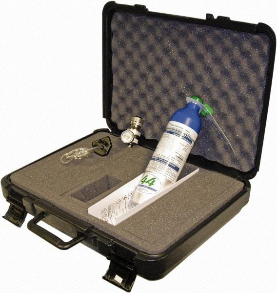 GfG - LEL, Oxygen, Carbon Monoxide, Hydrogen Sulfide Calibration Gas - Aluminum Cylinder, Includes Calibration Adapter, Tubing, 4-Way Calibration Gas, ABS Carrying Case & Fixed Flow Regulator - Caliber Tooling