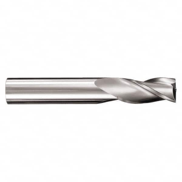 SGS - 1/4", 3/8" LOC, 1/4" Shank Diam, 4" OAL, 6 Flute, Solid Carbide Square End Mill - Single End, Ti-NAMITE-X Finish, Spiral Flute, 41° Helix, Centercutting, Right Hand Cut, Right Hand Flute, Series 51L - Caliber Tooling