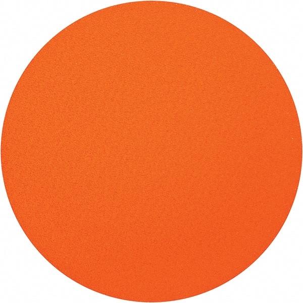 Norton - 20" Diam, 60 Grit Ceramic Adhesive PSA Disc - Coarse Grade, Orange, Y Weighted Backing, Flexible - Caliber Tooling