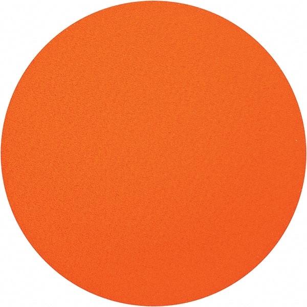 Norton - 20" Diam, 50 Grit Ceramic Adhesive PSA Disc - Coarse Grade, Orange, Y Weighted Backing, Flexible - Caliber Tooling