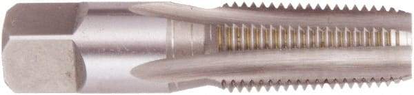 Regal Cutting Tools - 3/8-18 NPTF Thread, 4 Flute Standard Pipe Tap - 2-9/16" OAL, 1-1/16" Thread Length, 0.7" Shank Diam, Bright Finish, High Speed Steel - Exact Industrial Supply