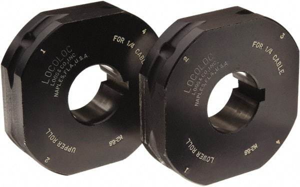 Loos & Co. - 1/4" Ball Terminal Roll Crimping Die - Metal/Black - Caliber Tooling