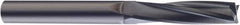 SGS - 3/4", 1-3/8" LOC, 3/4" Shank Diam, 4" OAL, 4 Flute, Solid Carbide Square End Mill - Single End, Uncoated, Spiral Flute, Variable° Helix, Centercutting, Right Hand Cut, Right Hand Flute, Series 27 - Caliber Tooling