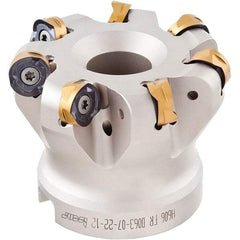 Iscar - 3" Cut Diam, 0.236" Max Depth, 1" Arbor Hole, 8 Inserts, H606 RXCU 1206-AX.. Insert Style, Indexable Copy Face Mill - H606 FR-12 Cutter Style, 2" High, Through Coolant, Series Helido - Caliber Tooling