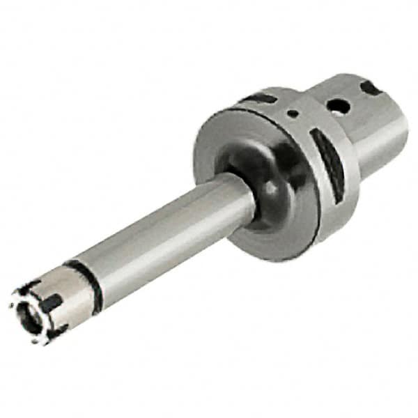 Iscar - 0.5mm to 10mm Capacity, 130mm Projection, Modular Connection, ER16 Collet Chuck - 0.0001" TIR, Through-Spindle - Exact Industrial Supply