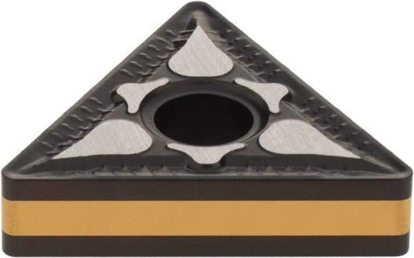 Iscar - TNMG432 F3P Grade IC8250 Carbide Turning Insert - TiCN/Al2O3/TiN Finish, 60° Triangle, 1/2" Inscr Circle, 3/16" Thick, 1/32" Corner Radius - Caliber Tooling