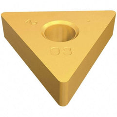 Iscar - TNMA331 Grade IC428 Carbide Turning Insert - TiC/Al2O3 Finish, 60° Triangle, 3/8" Inscr Circle, 3/16" Thick, 1/64" Corner Radius - Caliber Tooling