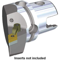 Kennametal - Right Hand Cut, Size KM40, DN.. Insert Compatiblity, Modular Turning & Profiling Cutting Unit Head - 27mm Ctr to Cutting Edge, 40mm Head Length, Through Coolant, Series M-Clamping - Caliber Tooling