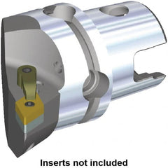 Kennametal - Left Hand Cut, Size KM80, DN.. Insert Compatiblity, Internal or External Modular Turning & Profiling Cutting Unit Head - 53mm Ctr to Cutting Edge, 70mm Head Length, Through Coolant, Series M-Clamping - Caliber Tooling