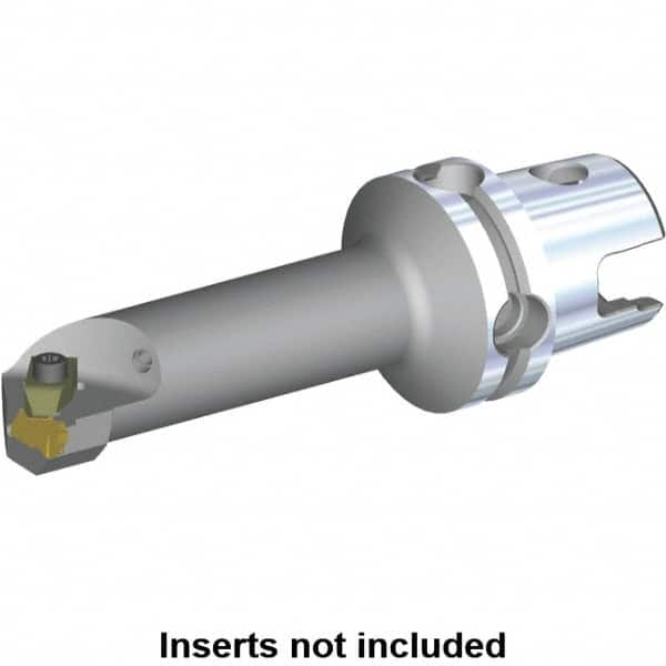 Kennametal - Insert Style NG 2R, 90mm Head Length, Left Hand Cut, Internal Modular Threading Cutting Unit Head - System Size KM40TS, 13mm Center to Cutting Edge, Series Top Notch - Caliber Tooling