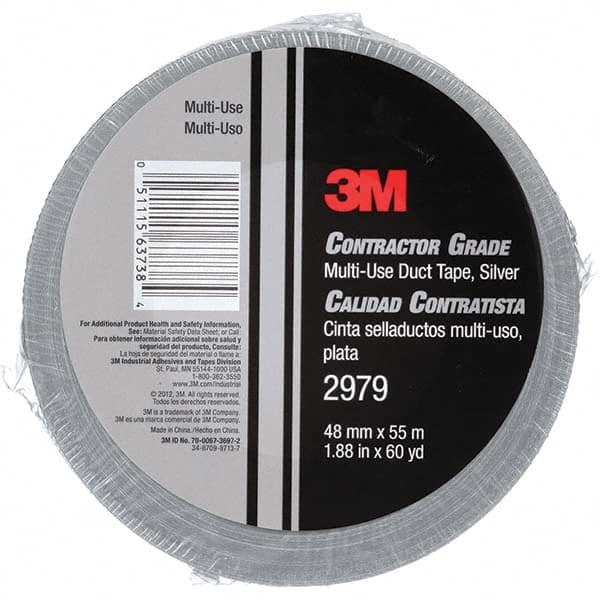 3M - 60 Yd x 1.88" x 7 mil Gray Polyethylene Cloth Duct Tape - Caliber Tooling