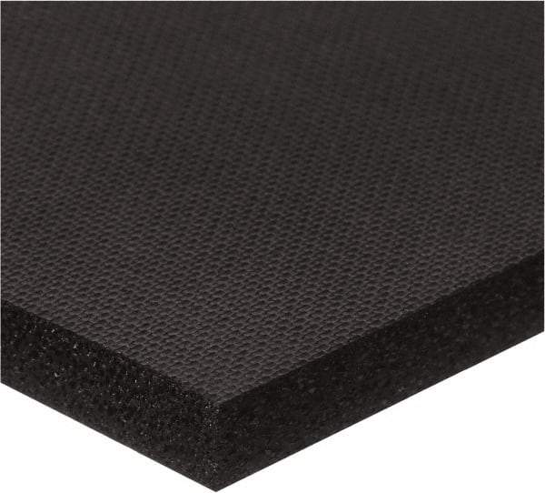 Value Collection - 36" Long, 1" Wide, Buna-N Rubber Foam Sheet - 40 to 60 Durometer, Black, -30 to 200°F, Adhesive Backing - Caliber Tooling