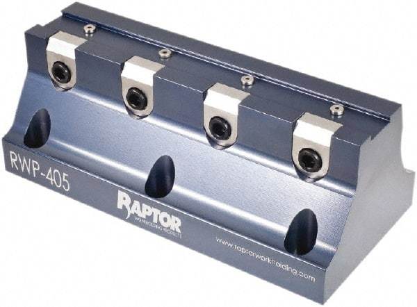 Raptor Workholding - 3/4" Jaw Width, 3" High x 8" Long x 3.8" Wide Dovetail Vise - For Use with 4 & 5 Axis Workholding Systems - Caliber Tooling