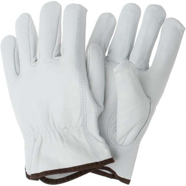 MCR Safety - Size L Leather Abrasion & Puncture Resistant Work Gloves - Caliber Tooling