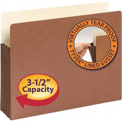 SMEAD - 11-3/4 x 9-1/2", Letter Size, Redrope, Expansion Folders - 11 Point Stock, Straight Tab Cut Location - Caliber Tooling