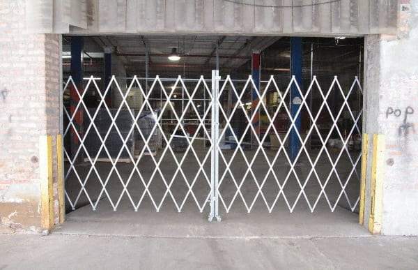 Illinois Engineered Products - 90" High Bi-Parting Folding Gates - Galvanized Steel, Silver - Caliber Tooling