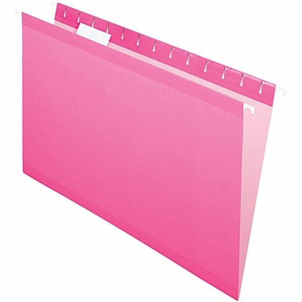 Pendaflex - 8-1/2 x 14", Legal, Pink, Hanging File Folder - 11 Point Stock, 1/5 Tab Cut Location - Caliber Tooling