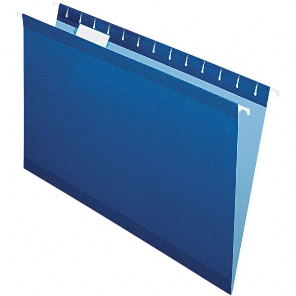 Pendaflex - 8-1/2 x 14", Legal, Navy, Hanging File Folder - 11 Point Stock, 1/5 Tab Cut Location - Caliber Tooling