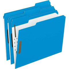 Pendaflex - 11-5/8 x 9-1/2", Letter Size, Blue, File Folders with Top Tab - 11 Point Stock, Assorted Tab Cut Location - Caliber Tooling