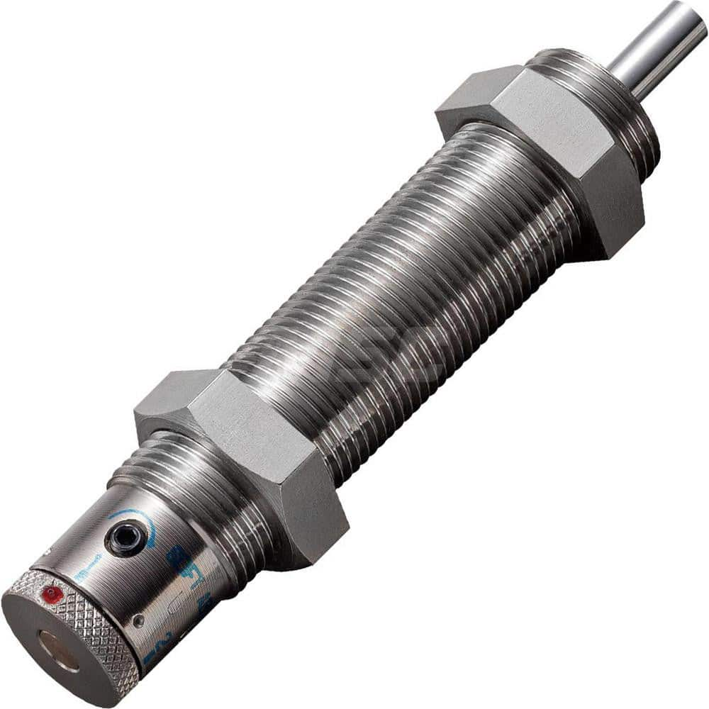 Standard-Duty Shock Absorber: 6 mm Rod Dia, 27.7 mm OD, 16 mm Stroke, M20 x 1.5 Thread 110 mm OAL, 18.1 lb Force