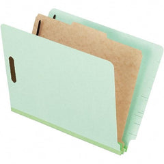 Pendaflex - 8-1/2 x 11", Letter Size, Pale Green, Classification Folders with Top Tab Fastener - 25 Point Stock, End Tab Cut Location - Caliber Tooling